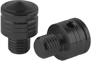 PBAHAUP chevilles de rétroviseur moto, 1 paires Bouchons d'Obturation de Miroir, Vis de Rétroviseur Cache Bougies, Moto Miroir Cache, Bougies Bougiesscrews, 1 x Clockwise + 1 x Anticlockwise, noir
