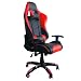 Produktbild MCTECH® Racing Sportsitz Gaming Stuhl Bürostuhl Schreibtischstuhl, PU Leder Kunstleder Chefsessel, Drehstuhl mit Armlehnen, Ergonomisch Wippfunktion und Höhenverstellbar (Schwarz-rot)