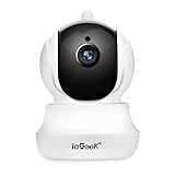 ieGeek Wi-Fi Wireless IP Camera CCTV Home Security with Pan/Tilt/Zoom, Two-way Audio, HD Night Vision, Motion Detection, Email Alarm & Notification, Elder/Pet/Nanny Monitor