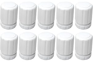 EASYBYMALL 10 piezas de interruptores de rueda de mano accesorios de colector de calefacción por suelo radiante M30 × 1.5 blanco, adecuado para válvula termostática automática de radiador