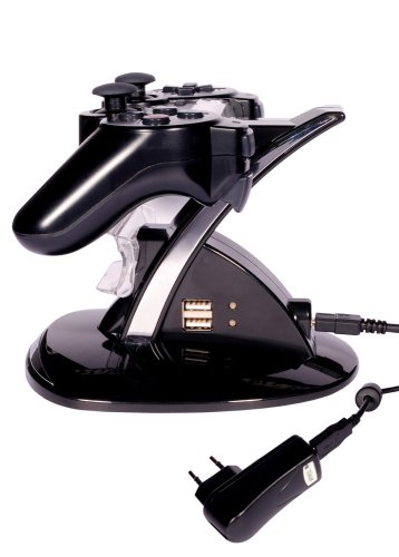 Preisvergleich Produktbild Artwizz ChargingStand Doppelladestation für PlayStation 3 (inkl. USB-Ladegerät) schwarz