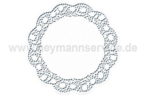 Tortenspitzen rund 9cm weiß Rand gestanzt 250Stück