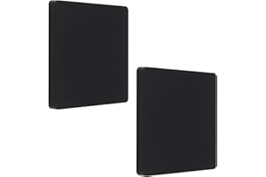 UFURMATE Lot de 2 plaques murales vierges en plastique 10 x 10 cm sans vis pour prises ou interrupteurs inutilisés (noir)