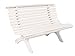 Produktbild Ambientehome 3-er Parkbank Sorpesee Gartenbank, Massivholz, weiß, 140 x 72.5 x 87 cm, 90681
