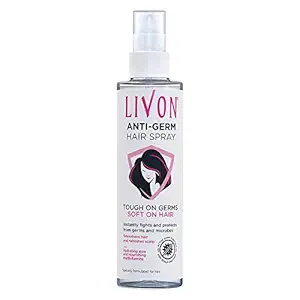 Livon Anti Germ Hair Spray, Protects Hair From 99.99% Germs, With Aloe & Multivitamins To Smoothen Hair, 200 ml
