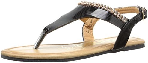 Kensie Girl KG31598 Thong Sandal (Little Kid/Big Kid), Black, 1 M US Little Kid