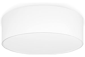 youngDECO® Plafonnier 2xE27, petit abat-jour Ø28cm en tissu (coton), plafonnier pour chambre d'enfant, salon, chambre à coucher et bureau, 100% fabriqué dans l'Union européenne