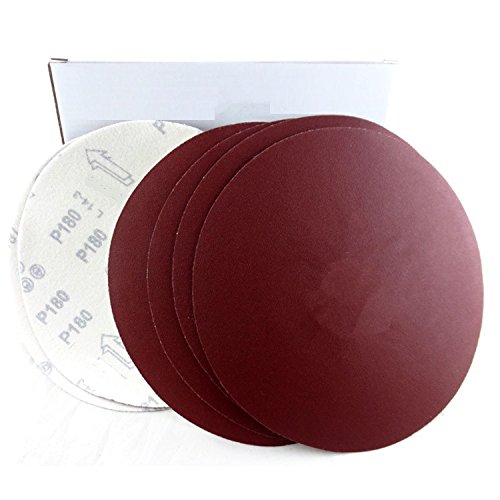 10 Stück 115 mm Exzenter Schleifscheiben P600 Körnung , ohne Lochung, red Film , Haft Klett Schleifpapier - 2