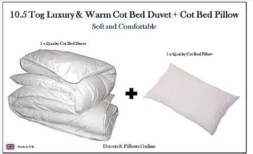 10.5 TOG ANTI-ALLERGY COT BED DUVET QUILT + PILLOW, NURSERY, BABY, TODDLER, JUNIOR - Duvets & Pillows Online