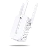 Mercusys MW300RE, N300 Mbps, 3 Harici Anten, Tek Tuşla Kolay Kurulum, Mobil Uygulama Desteği, Dual-Band Wi-Fi 4 Menzil Genişl
