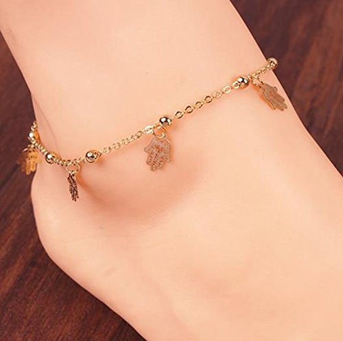 Horaire Fußkettchen Mode Palmenform Anhänger FußSchmuck Strand Schildkröte Fußkette Ketten für Freunde,Liebhaber Geburtstag Geschenk - 4