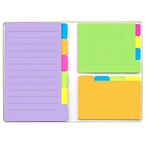 Feuillets autocollants, Notes autocollantes, ensemble de notes autocollantes de séparation, marque-pages de priorité Marque de notes autocollantes avec code de couleur (6.14 * 4 pouces, Vert)