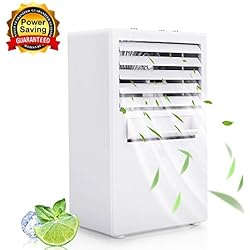 Winload Refroidisseur D'Air, 3 EN 1 Mini Climatiseur Portable, Humidificateur, Purificateur, Mini Air Refroidisseur, 3 Vitesses, Personnel Mini Climatiseur pour Maison et Bureau (Blanc)