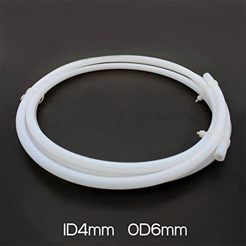 YoGou PTFE Teflon Bowden Tube For 3D Printer RepRap Rostock Kossel 4.0mm ID/6.0mm OD 3.3ft milk white 2 PCS
