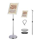 🎅Einstellbarer Winkel, Höhe：Der Anzeigerahmen kann um 360 Grad in einen beliebigen Winkel gedreht werden. Die Höhe kann zwischen 65 cm und 110 cm eingestellt werden. Justieren Sie einfach die kleinen Schrauben auf der Rückseite.