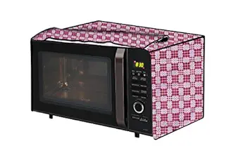 The Furnishing Tree Microwave Oven Cover for Borosil Prima 30 Liter 1500 Watt Convection Oven Toaster Griller (OTG) Checkered Pattern Magenta