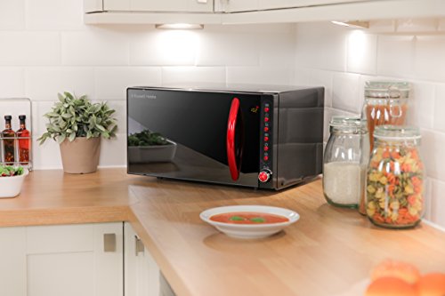 Russell Hobbs RHM2080BR 20 Liter schwarz Digital Mikrowelle mit rotem Griff und Tasten - 6