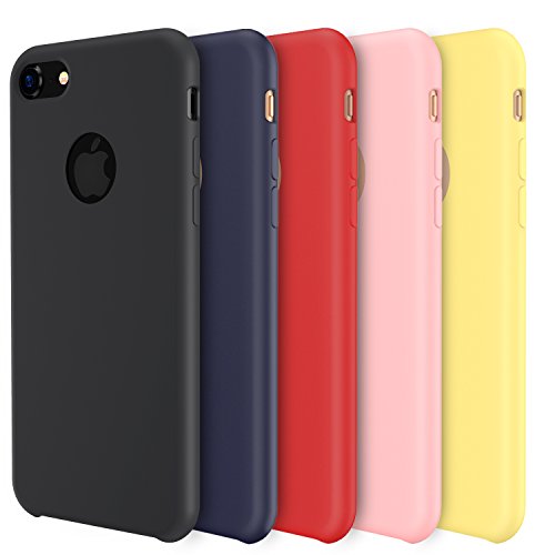 iPhone 7 Case,RANVOO[Driving Series]Liquid Silicone Gel Rubber Cover Case [Soft Touch] and Soft Microfiber Cloth Lining Cushion [Shock Absorbing] iPhone 7 Magentic Case,Yellow