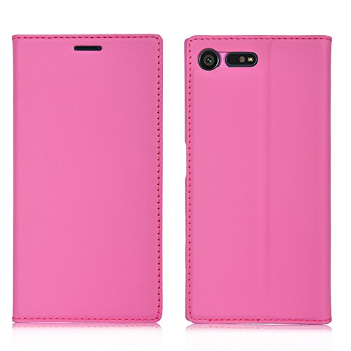 Sony Xperia X Compact Hülle,IVSO Hohe Qualität Advanced Shock Absorption Technology Case Folio Tasche Cover für Sony Xperia X Compact Smartphone 11,7 cm (4,6 Zoll) (Für Sony Xperia X Compact, Rosa)