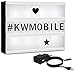 Produktbild kwmobile LED Lichtbox A5 Lightbox - 126 schwarze Buchstaben Zahlen Zeichen Symbole - Netzteil - Deko Leuchte Light Box - Cinema Leuchtkasten Lampe