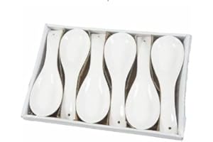 TRADE SHOP TRAESIO Trade Shop - SET 6 PEZZI POGGIAMESTOLO POGGIA MESTOLO IN CERAMICA BIANCA CUCINA -