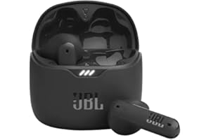 ‎JBL JBL Tune Flex TWS - słuchawki bezprzewodowe douszne z Bluetooth i ANC, wodoodporne (IPX4) dokanałowe słuchawki wygłuszające z możliwością odtwarzania do 32 h, TalkThru, Czarne
