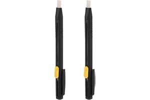 NLINLIN 2Pcs Black Pen Tailors Chalk Pencil Sewing Fabric Markers, Erasable Chalk Pencil Disappearing Needlework Marking Pen for Cotton, Knit, Line, Sewing Tools