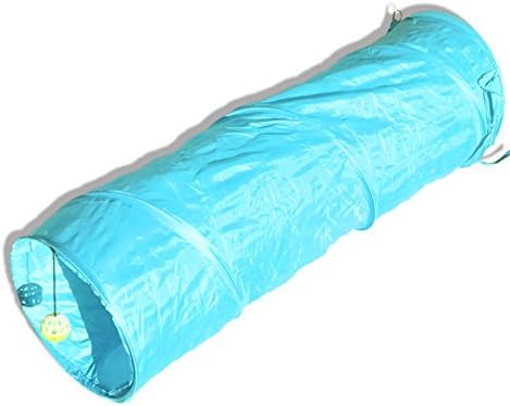 GBW PET TOYS 90cm (36") Premium Quality Pet Tunnel Toy - Strong &amp; Durable - Blue Crinkle Material Design - Suitable for Cats or Small Dogs and Other Small House Animals - 100% Money Back