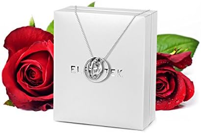 ELBONTEK Gift For Mum/Nana,925 Sterling Silver Necklace" Mum,I Love You,Mum,Thank you for all you do" Three Ring Pendant Necklace for Mum/Nana,Thank you Mum Card include