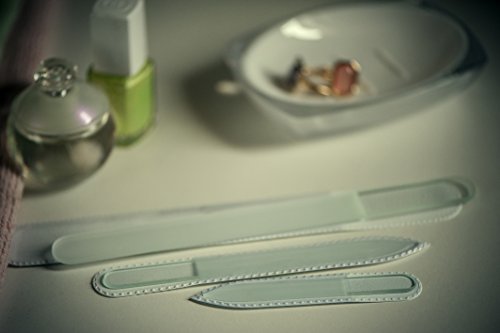 Set bestehend aus 3 Glasnagelfeilen, echtes gehärtetes Glas aus Tschechien, lebenslange Garantie | Handgefertigt in der Tschechischen Republik - 3