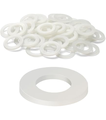 Rondelle In Plastica M10 Nere - 100 Pezzi, PA 6.6, DIN 125