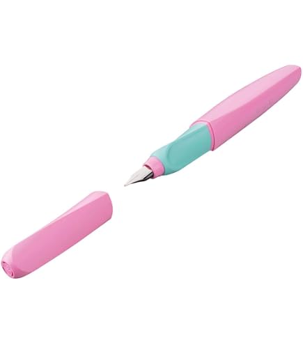 Pelikan Twist Füller Girly Rose – Rosa-metallic, Mit Re.Twist Tintenkiller, Weicher Griff