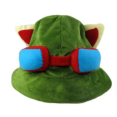 Cosplay ? League of Legends-Teemo-Vert-Polar Fleece-Casquette Chapeau/