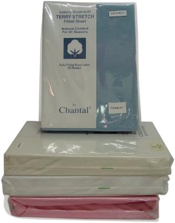 King Size Terry Stretch Fitted Sheet - Colour: Cream