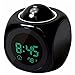Produktbild Multifunktionale Nachtuhr Led Digital Schreibtisch Wecker Mit Projektor Voice Talking Funktion Zeit Temperaturanzeige , black
