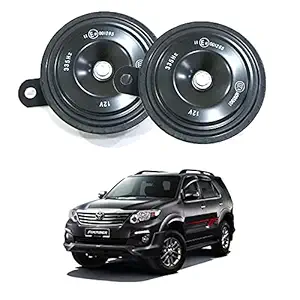 Oshotto FK-L90 electromagnetic 12V Disc Horn Compatible with Toyota Fortuner (Set of 2, Black)