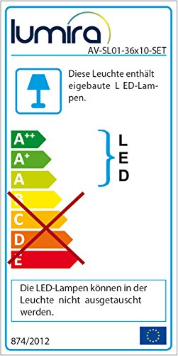 10m LED Lichterschlauch Lichtschlauch Lichterkette Licht Leiste 360 LEDs Xmas Schlauch Steckerfertig für Innen und Außen-Bereich – Komplett Set inkl. 20 Wandhalterungen – Warmweiß - 9