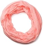 bufanda tubo material blando styleBREAKER fular de tubo ligero monocolor, sedoso, unisex 01016076, color:Albaricoque