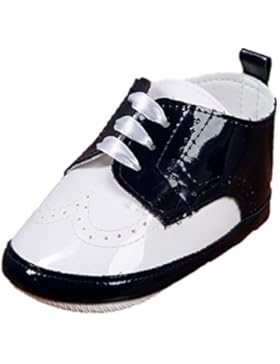 Babyschuhe für Jungen festliche Taufschuhe blau weiß Schnürer Lack Modell 4143-bw Gr. 20