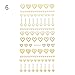 Produktbild LXYQW Nagelsticker Gold 3D Nail Sticker Linien Streifen geometrische Herz Selbstklebende Nail Art Transfer Sticker Maniküre Dekoration
