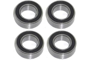 4x Kugellager 8x12x3,5 mm - MR128 2RS beidseitig gummigedichtet Miniatur Rillenkugellager Chromstahl 8mm Welle - rcbay