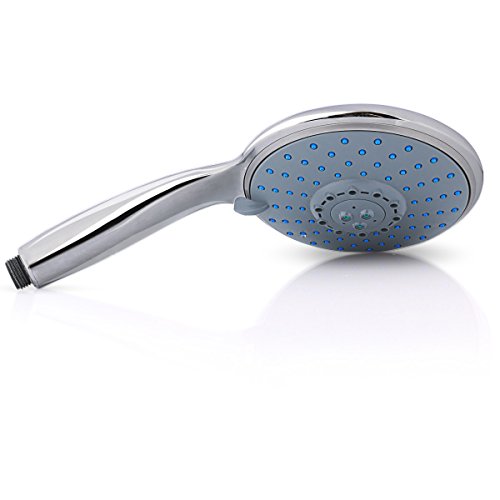 DSIKER®Luxus massage Duschkopf,Air 5 Jet Brausekopf 150 mm Größe,pulsierende angenehm kräftige duschstrahl,Wellnessbrause,Brausekopf,Regendusche Regenbrause Duschbrause Regenwalddusche SPA Wellness Regen Brause Shower,5 Strahlarten Chrom - 8