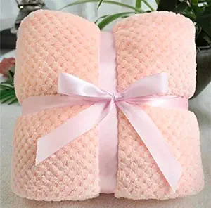 First Kick New Born Super Soft Baby Blanket Wrapper Sheet Cum Baby Blanket for Baby Boys, Baby Girls, Babies (100cm x 80cm, Apricot Peach)