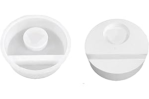 ‎HCHZSH123 Silikonformen Gießformen, Silikonform Kerzenhalter, DIY Kombination Gießform Kerzenhalter, Gipsformen zum Gießen (Sockel-Rund)