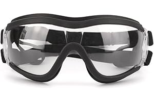 BATER Ranuw Lunettes de soleil pour chiens de taille moyenne et petite taille, anti-UV, imperméables, coupe-vent, transparentes, réglables pour animaux domestiques, lunettes de protection UV pour chien