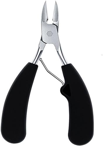 Auxent Precision Toenail Clippers Trimmer Fingernail Clipper with rubber handle, sharp cutting head for thick nails, ingrown toenails, stainless steel