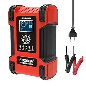 pekdi Car Battery Chargers /12A 24V/6A Full Automatic Smart Battery Chargers Maintainer Portable Trickle Chargers Battery Desulfator for Car Motorcycle RV Lawn Mower Boats