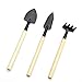 Produktbild Queta 3 Stück Mini Garden Tools Set Kleine Schaufel Rechen Spaten für Zimmerpflanzen Succulents