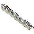 XForm 1U rack-mounted 6-unit 13A UK Plug PDU Power Strip Network Cabinet Rack Socket 2M Extension Cable Standard Outlet Switch Supply Power Distribution aluminum (6Outlet)