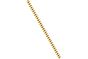 SKYPRO Varilla redonda de latón Varillas de latón redondo de latón macizo sólido sólido sólido de latón Barra de torno de barra redonda Stock para bricolaje Herramienta de artesanía